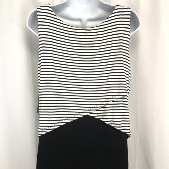 Style Co Womens Black White Medium Lagenlook Maxi Tank Sleeveless Long Dress NWT - Picture 9 of 13